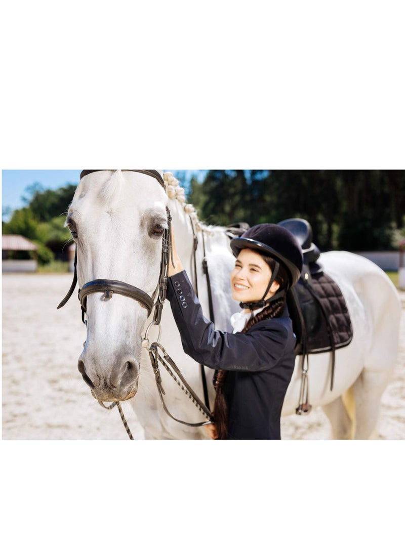 Y&D Leather Crop 18'' Whip Black Riding Horse for Horses Whips - Image 4