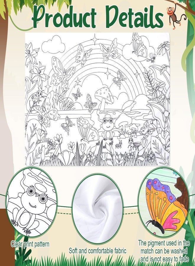 Mindsoft Coloring Craft Coloring Pillowcase Pillow Covers with 12 Pcs Markers Pens for Decoration Supplies Craft, 28.7 x 19.7 Inch (Butterfly) - Image 3