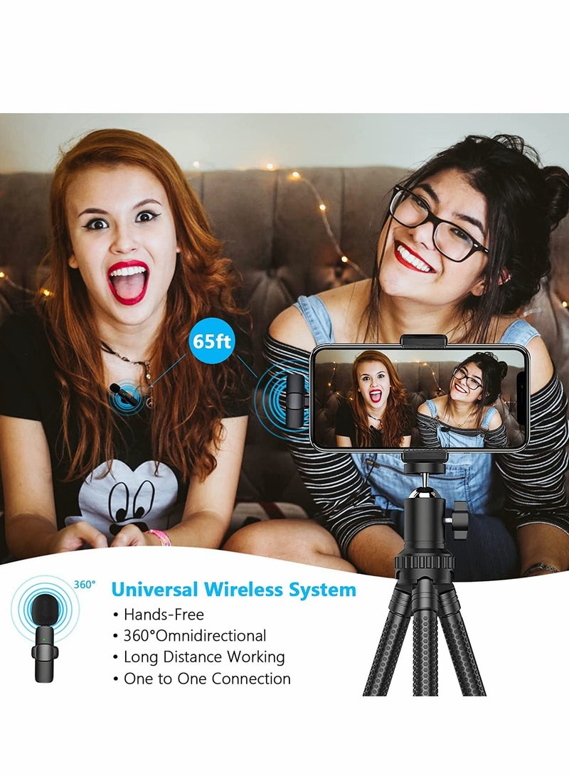 Excefore Wireless Lavalier Microphone Plug-Play Wireless Mic for Recording YouTube/TikTok/Facebook Live Stream Noise Reduction Auto-Sync Suit for iOS/Android Devices Phone Computer SLR Universal (Type-C)  - Image 5