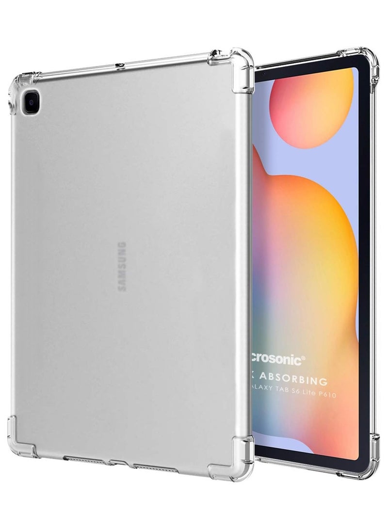 جراب شفاف ممتص للصدمات لجهاز Samsung Galaxy Tab S6 Lite 10.4" P610 [جراب متوافق مع Galaxy Tab S6 Lite P610 - شفاف]  - Image 1
