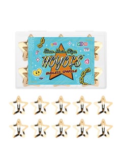 HOYOLS Hoyols 50 Pcs Y2K Gold Star Hair Clips Small Metal Sparkle Star Barrettes 2000s Aesthetic Y2K Accessories for Braids Short Long Hair 122 50 Pcs 