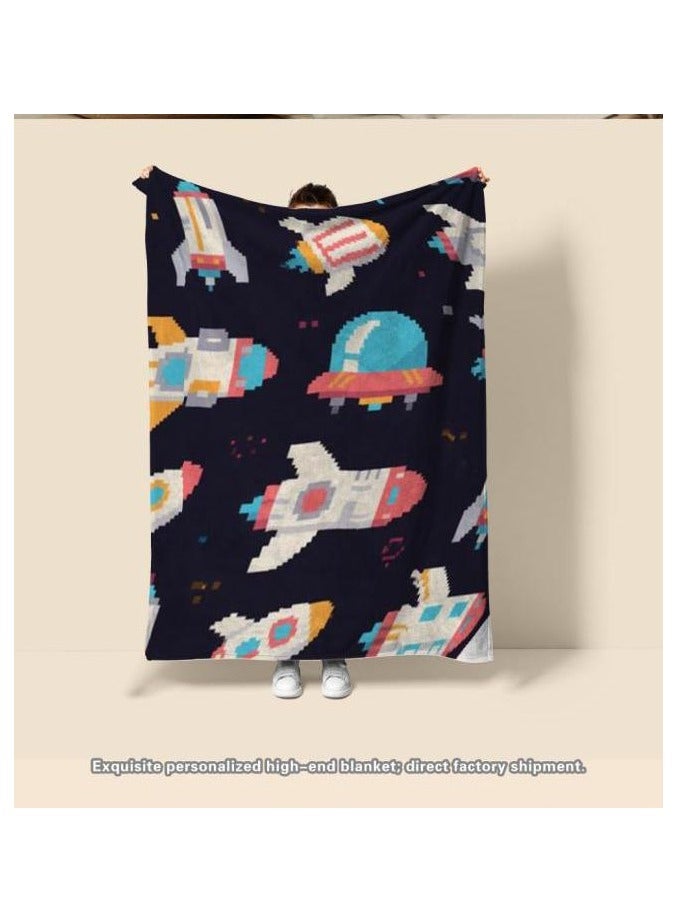 general Flannel thin blanket (warm and comfortable, suitable for sleep, gaming, dust removal and sandproof) 150cm*200cm - 774 - Image 4