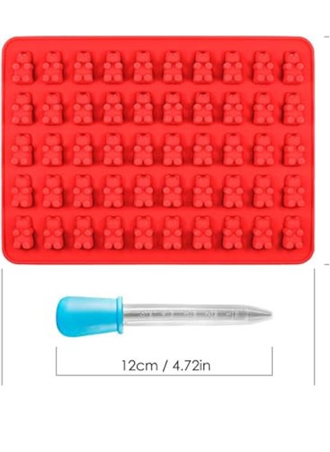Silicone Candy Molds and Ice Cube Trays, 50pcs Silicone Candy Molds for Chocolate, Jelly, Soap Molds Candy Shape, with Diameter (18.5*13.5*1cm)