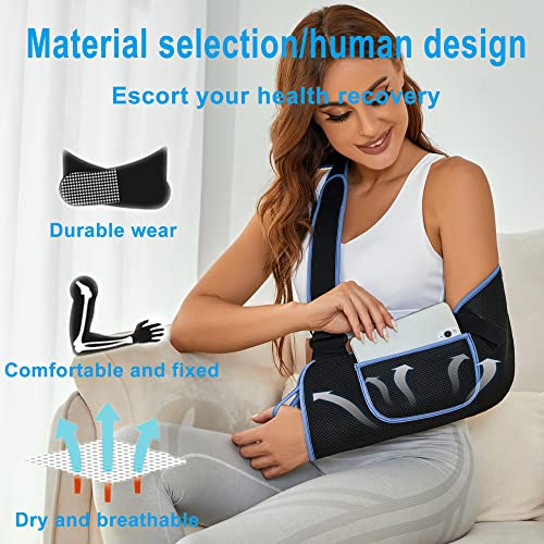 VISKONDA Arm Sling Shoulder Immobilizer - Rotator Cuff Support Brace - Comfortable Medical Sling for Shoulder Injury,Left and Right Arm,Men and Women,for Broken,Dislocated,Fracture,Strain (Medium) - Image 4