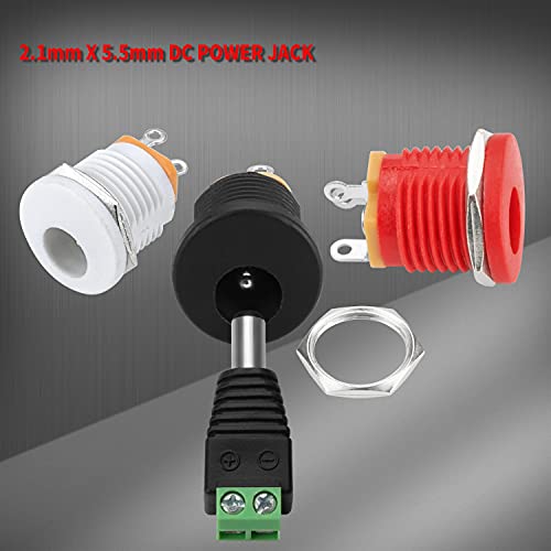 DAIERTEK 2.1mm Barrel Jack 5.5x2.1mm Female DC Power Jack 2.1 X 5.5mm 6V 9V 12V DC Power Connector Panel Mount -30 Pack - Image 5