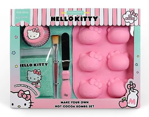 Handstand Kitchen Hello Kitty Hot Cocoa Bomb Making Set with Silicone Mold, Spatula and More! - Image 1