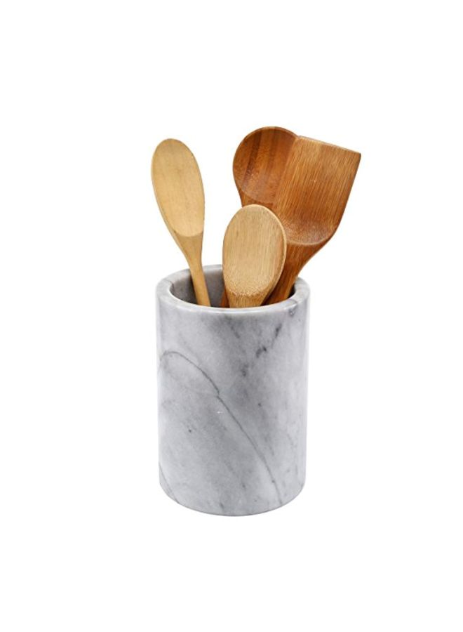 Creative Home ðŸ› Large Heavy-Duty Natural Marble Utensil Holder â€“ 7â€ Tall, Solid & Stable, Multi-Purpose for Kitchen, Living Room, Garage & Tool Storage, Elegant Countertop Organizer ðŸ› - Image 2