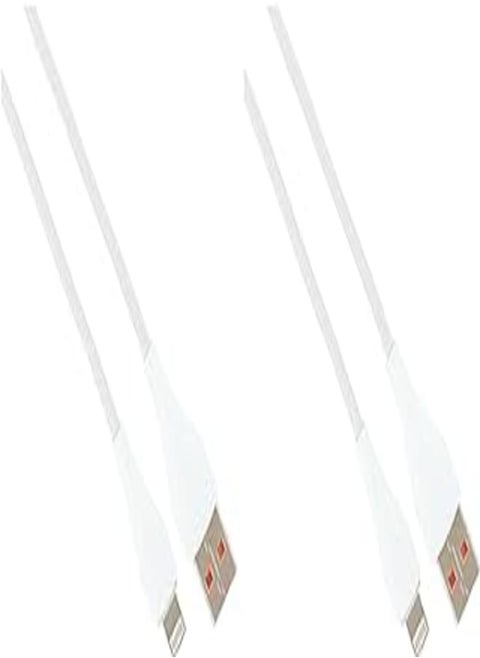 Ldnio Ls612 Set Of 2 Pieces Of Lightning To Usb A Mobile Phone Fast Charging Data Cable 1M With Robust And Durable Design, Minimizing Wear And Tear For Long-Term Use - White