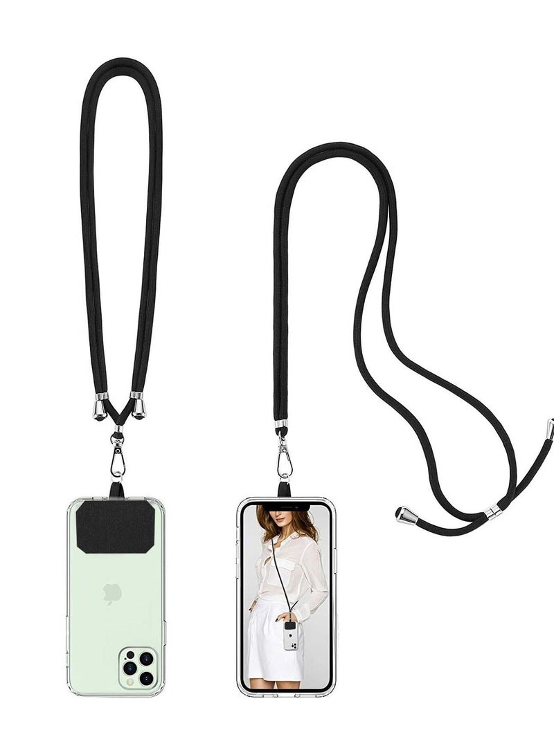 Captaintech 2 Sets Universal Cell Phone Lanyard Crossbody Lanyard with Adjustable Nylon Neck Strap Compatible for Every Mobile Phone - Image 1