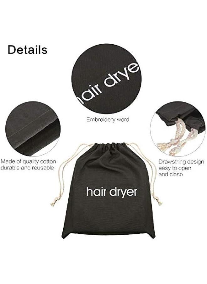 Generic Hair Dryer Bags Drawstring Bag Hairdryer Container, 11.8 by 13.8 Inch(Cotton,Gray)  - Image 3