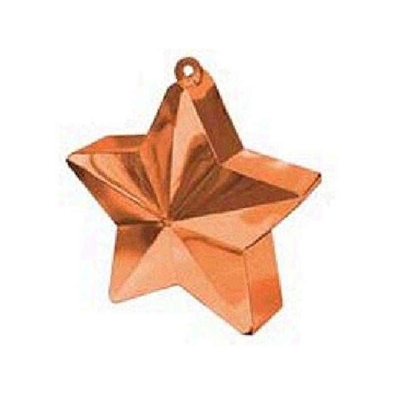 Amscan Orange Star Electroplated Balloon Weight Party Decor