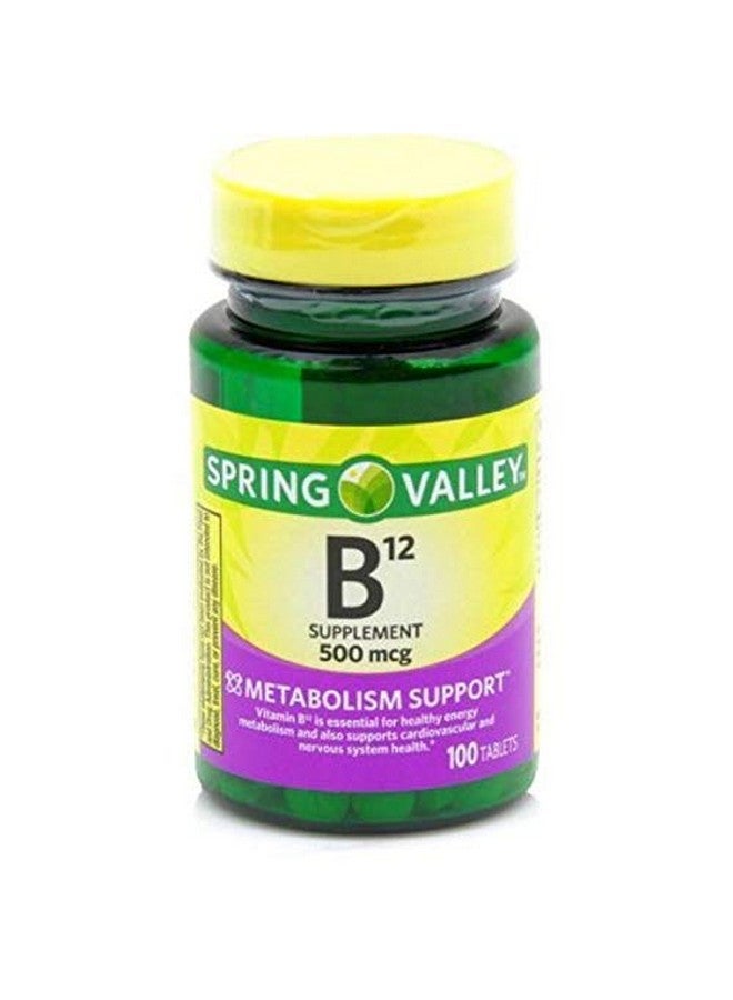 SPRING VALLEY فيتامين ب 12 500 ميكروغرام 100 قرص - Image 1