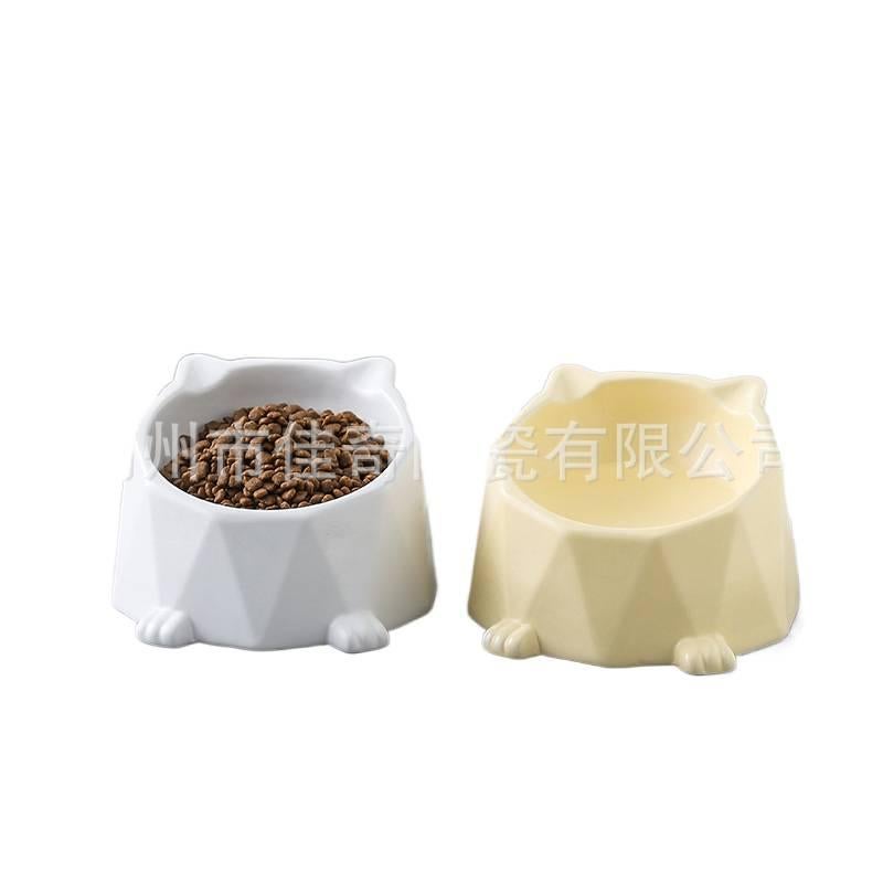 Raised Cat Bowl with Raised Stand Feeding Bowl Pet Feeding Accessory Easy Clean Bowl Floor Mat Use Food and Water Daily Feeding Indoor Feeding Home Use for Cats and Dogs Yellow fi. - Image 4