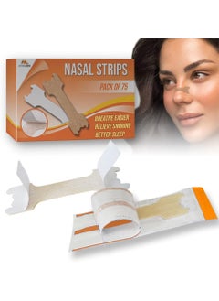 Mobi Lock Anti-Snoring Nasal Strip - Pack of 75 Large Size Snoring Solution for Women & Men - Reduce Nose Snoring, Supports Congestion Relief - Flexible Skin-Safe Adhesive, Leaves No Glue - by Mobi Lock 