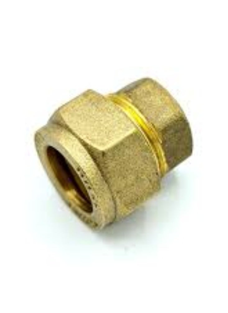 KNP KNP Ending Cap Adapter in Brass for compression fittings 80 Grams is designed to provide a secure and finished closure for the end of a pipe or tubing.  - Image 2