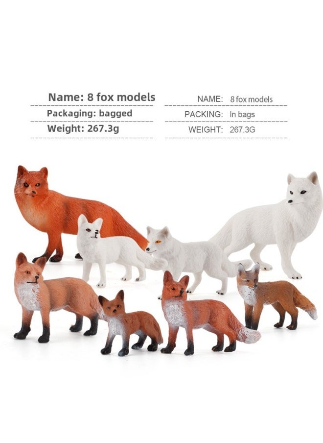 Generic - Simulation Solid Wild Fox Model Red Fox Big White Fox Arctic Fox Red Fox Static Children's Hand-made Ornaments-Colour:Zq033 Little Red Fox (solid) 6.8g - Image 1
