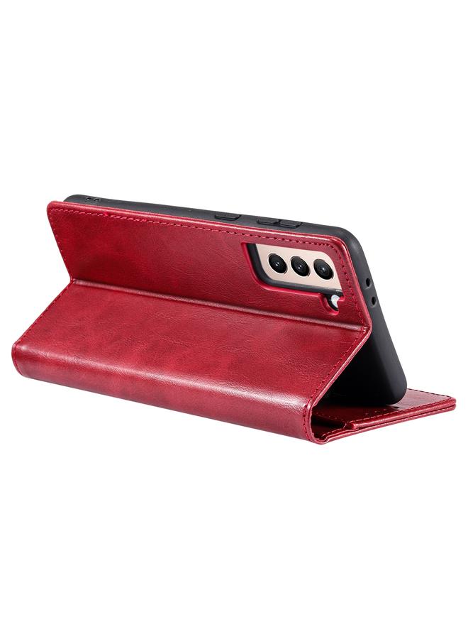 S-TOP Case For Samsung Galaxy S21 FE 5G TTUDRCH RFID Retro Texture Magnetic Leather Phone Case - Image 4