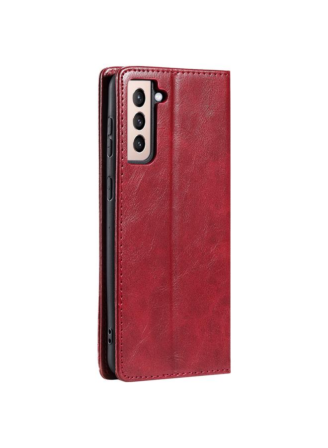 S-TOP Case For Samsung Galaxy S21 FE 5G TTUDRCH RFID Retro Texture Magnetic Leather Phone Case - Image 3