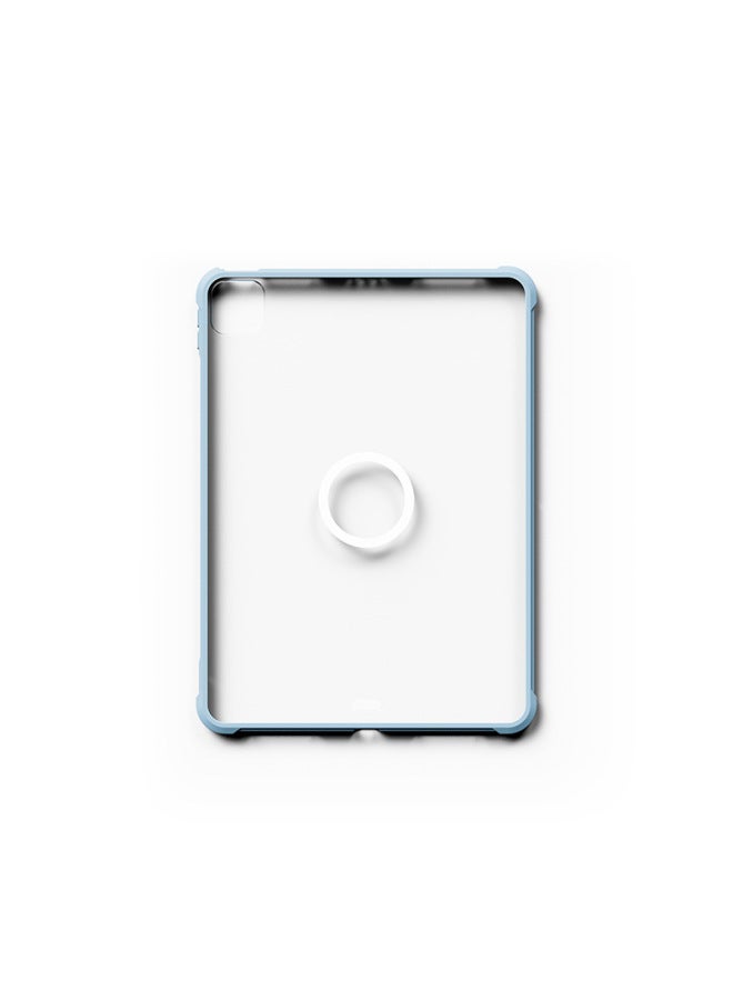 For IPad Pro11/12.9 Inch Magsafe Magnetic Tablet Protective Case Mini7 Protective Case Air7/6-Color:Sky Blue Frame Magnetic Shell [frosted Back Panel + Four-corner Airbag Anti-fall + Hardening Anti-bending]-Applicable Models:mini6/7  - Image 1