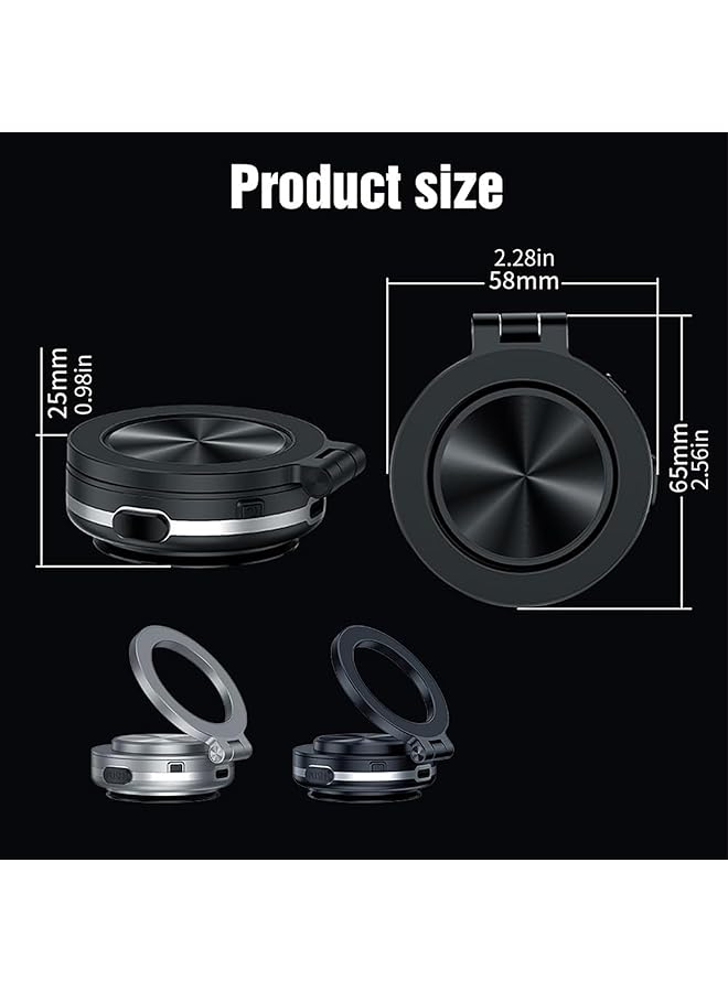 erorex Electric Vacuum Magnetic Car Phone Mount 360° Rotatable Phone Holder Car Phone Holder For All Smartphones Silver  - Image 2