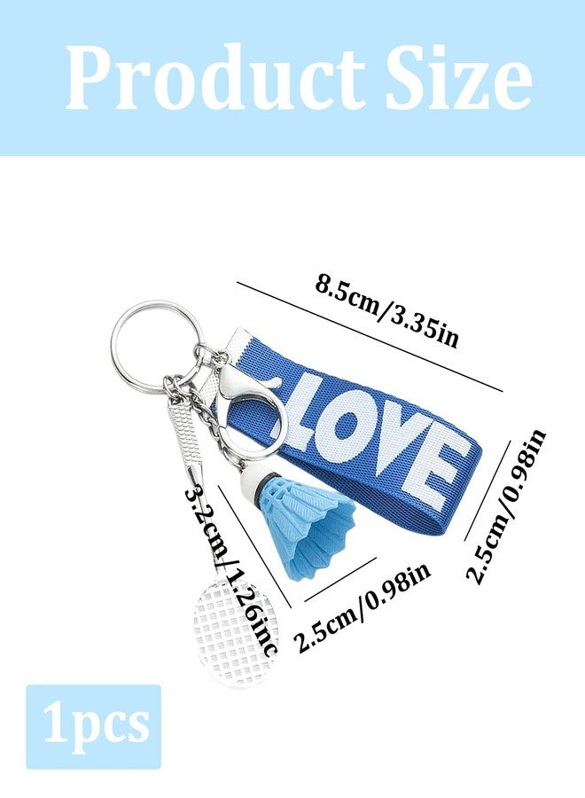 BdelrinQue Badminton Keychain, Black Bag Charms for Handbags, Cute Keychain Suiatble for Fashion Bag Accessories and Sports Themed Occasions - Image 2