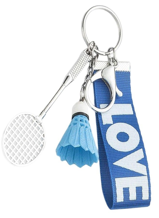 BdelrinQue Badminton Keychain, Black Bag Charms for Handbags, Cute Keychain Suiatble for Fashion Bag Accessories and Sports Themed Occasions - Image 1