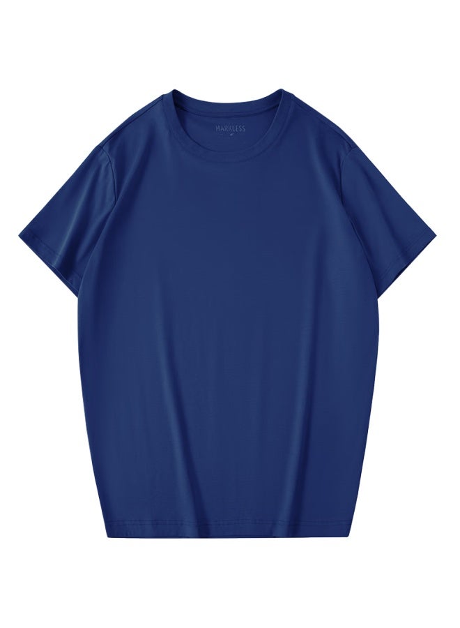 Markless Ammonia Soft Pure Cotton Men's T-shirt Summer Dry Short Sleeve Txb0635m Navy Blue Xxl - Image 5