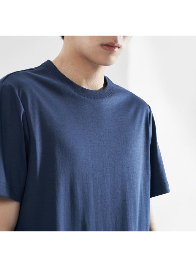 Markless Ammonia Soft Pure Cotton Men's T-shirt Summer Dry Short Sleeve Txb0635m Navy Blue Xxl - Image 4