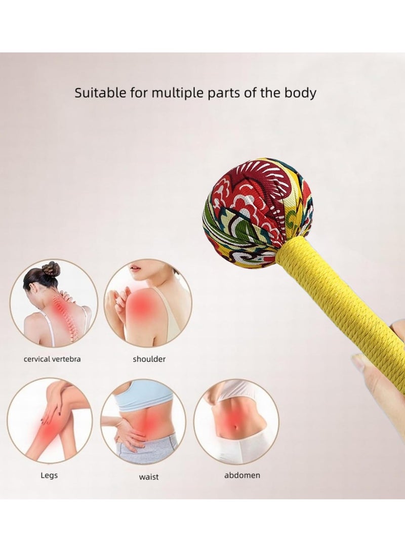 DubaiGallery 2Pcs Manual Hammer Massager, Body Massage Hammer, Long Size Wormwood Massage Hammer, Cotton and Linen Cloth is Safe and Environmentally Friendly, Can be Used at Any Age - Image 4