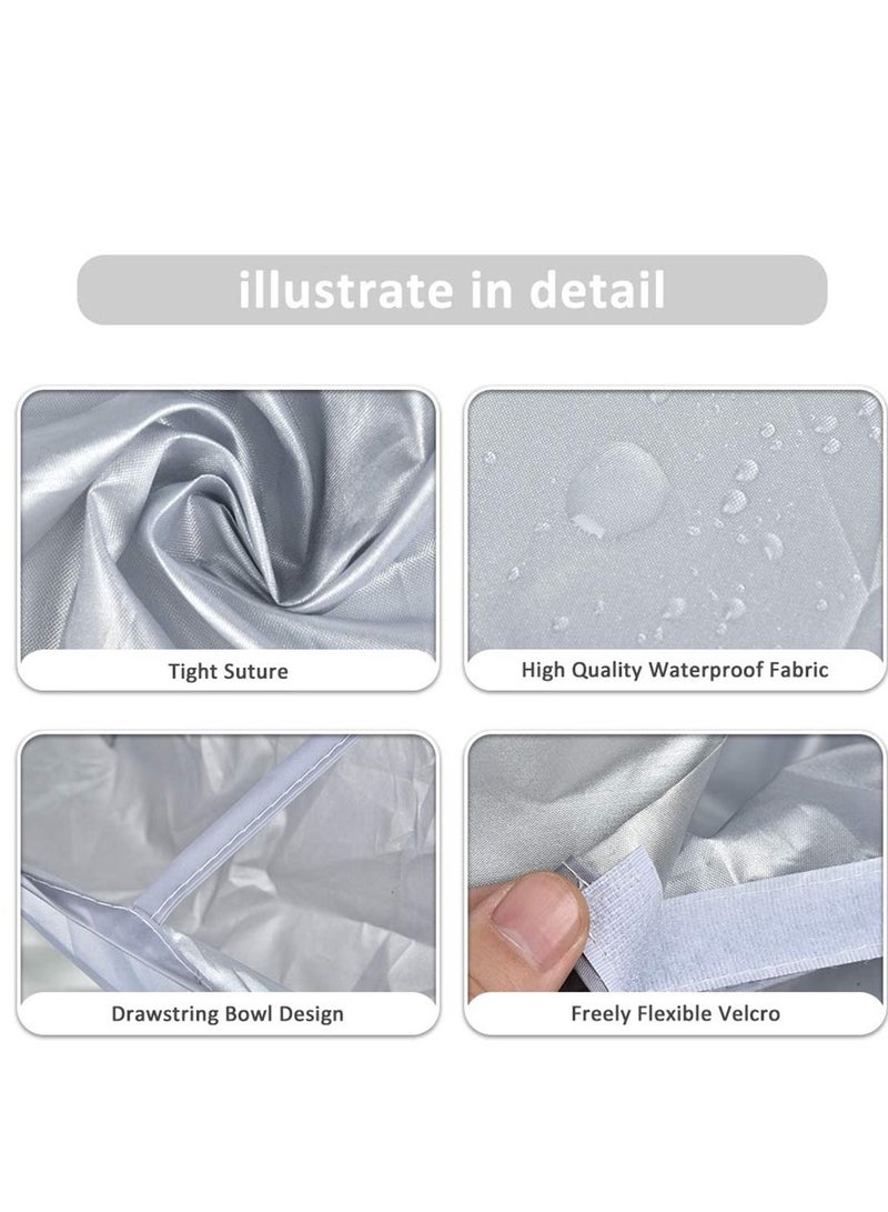 KASTWAVE Hair Cutting Cape Umbrella, Hairdressing Cloak Beard Shaving Waterproof Hairdressing Kit Haircut Accessories Salon Barber, Hair Cutting Waterproof Cloth Perm Hair Dyeing Clothing Gray - Image 3