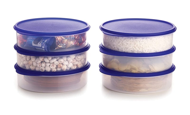 NOBILEA Roti Papad Khakhara Storage Plastic Box Multicolour - Image 3