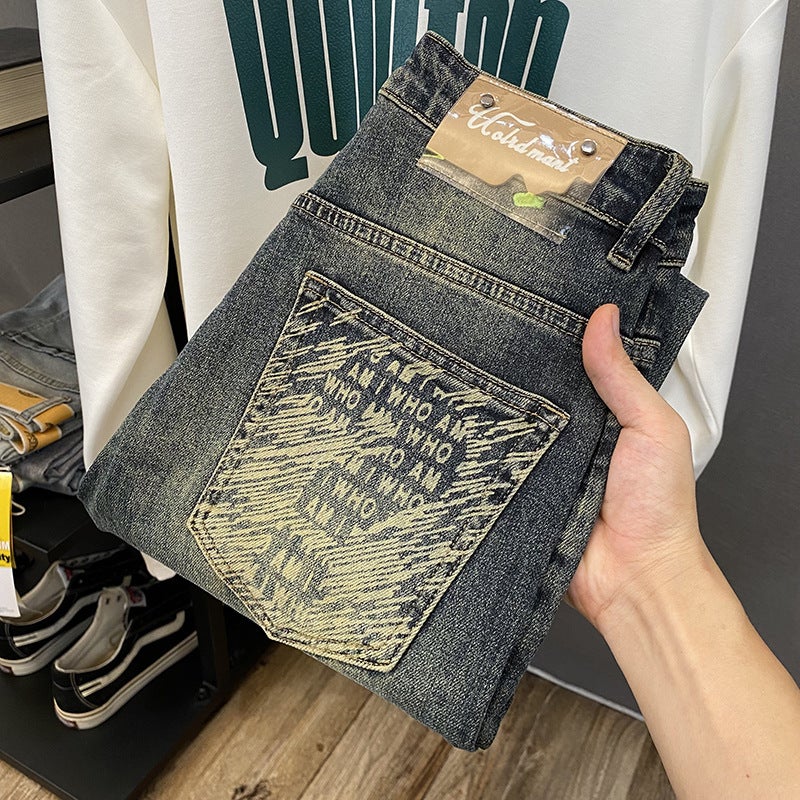 Unisex Classic Denim Jeans Loose Fit Daily Outdoor Wear - Image 1