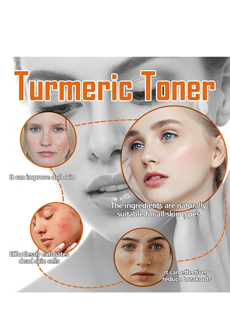 West&Month - Turmeric Face Toner, Hydrating Pore Minimizer & Exfoliating Toner – Brightening Skincare for Acne Reduction and Dark Spot Removal – Turmeric Oil Toner Serum for Clear, Radiant Skin 100ml - Image 1