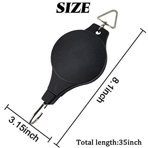 TIHOOD 6PCS Plant Pulley Hanger with 6 PCS Metal Ceiling Plant Hooks, Retractable Plant Hook Pulley, Adjustable Heavy Duty Plant Hanging Pulleys for Garden Baskets & Bird Feeder - Image 2