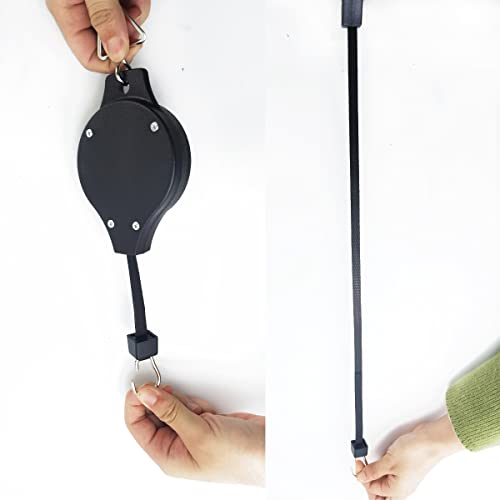 TIHOOD 6PCS Plant Pulley Hanger with 6 PCS Metal Ceiling Plant Hooks, Retractable Plant Hook Pulley, Adjustable Heavy Duty Plant Hanging Pulleys for Garden Baskets & Bird Feeder - Image 5