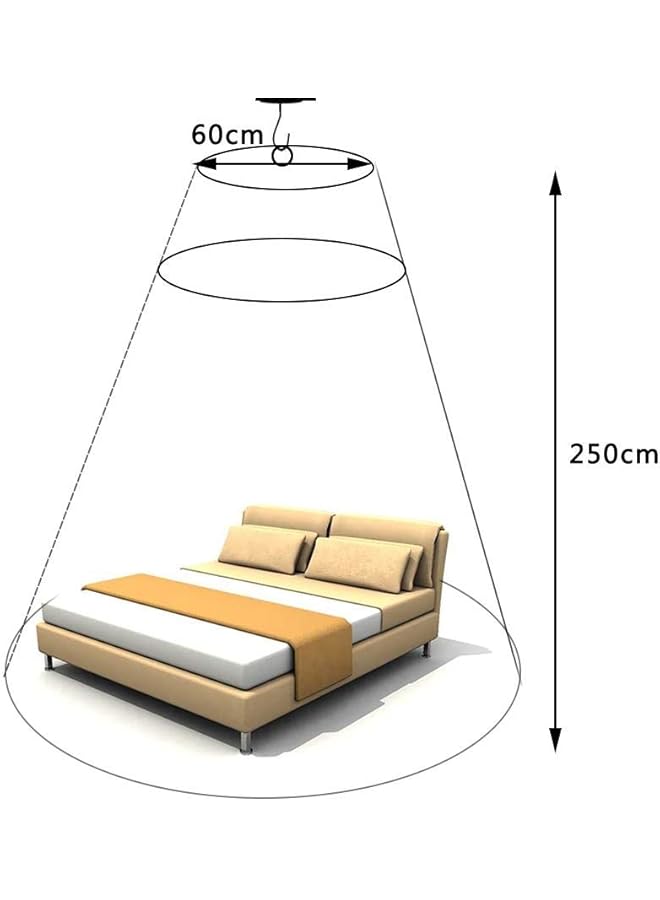 erorex Round Hoop Bed Canopy Mosquito Net For Fit Crib Twin Full Queen King  - Image 5
