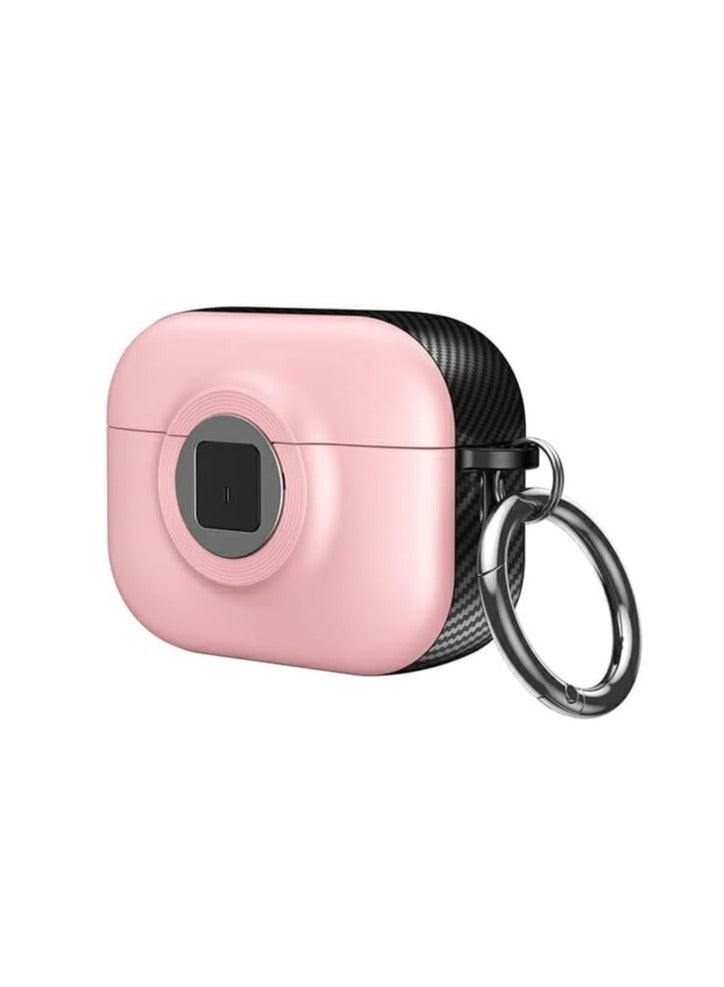 New Collection Compatible with AirPods 4th Generation Case Cover, Soft Skin Silicone Protective Special Design Game Console Design Case Cover with Keychain for AirPods 4 2025 Charging (Camera Pink) 