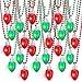 Sureio 24 or 36 Pack LED Light up Christmas Necklaces Xmas Party Favors Christmas Glow Necklace Holiday Light up Necklace LED Accessories for Stocking Stuffers Novelty Gift Decorations24 Pack - Image 3