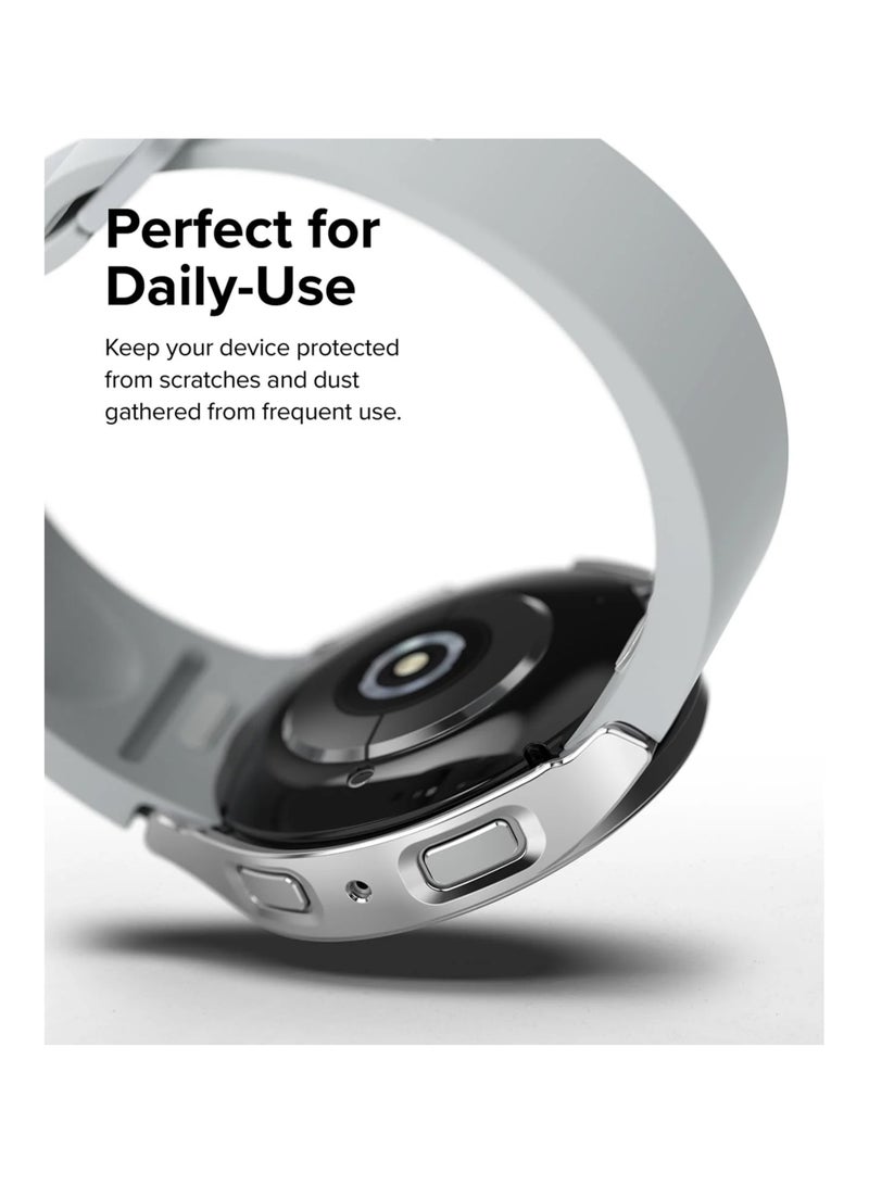 Ultra Hybrid Case Screen Protective Cover Designed for Samsung Galaxy Watch 6 (40mm) - Silver - Image 5