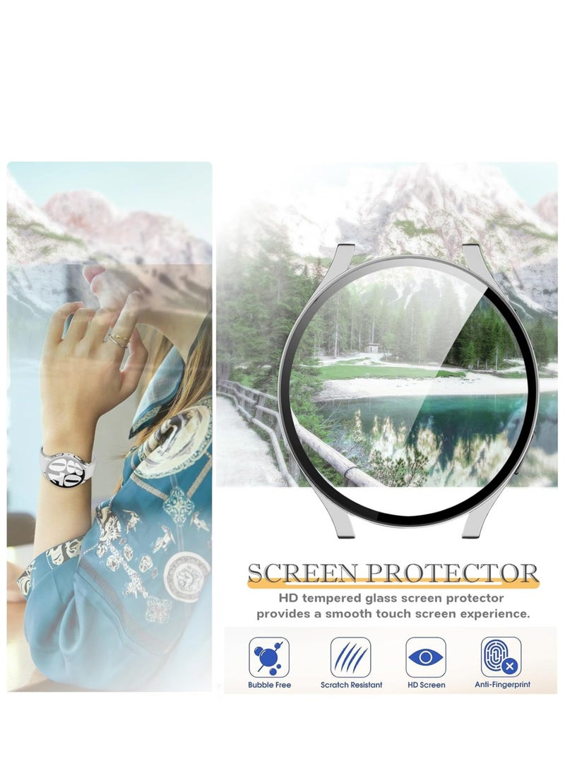 Ultra Hybrid Case Screen Protective Cover Designed for Samsung Galaxy Watch 6 (40mm) - Silver - Image 2