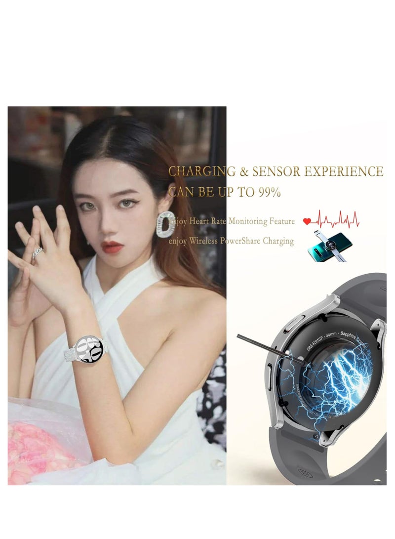 Ultra Hybrid Case Screen Protective Cover Designed for Samsung Galaxy Watch 6 (40mm) - Silver - Image 3