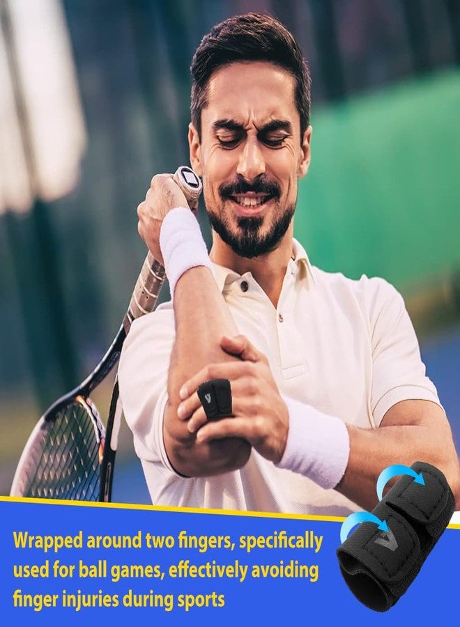 برو بيروس جبيرة PROBEROS® للأصابع لتخفيف الألم، دعم مزدوج للأصابع للاعبي كرة السلة والكرة الطائرة والرياضيين، تخفيف الألم، جبيرة تثبيت إصبع الزناد، تقويم كسور الأصابع (يسار) - Image 3