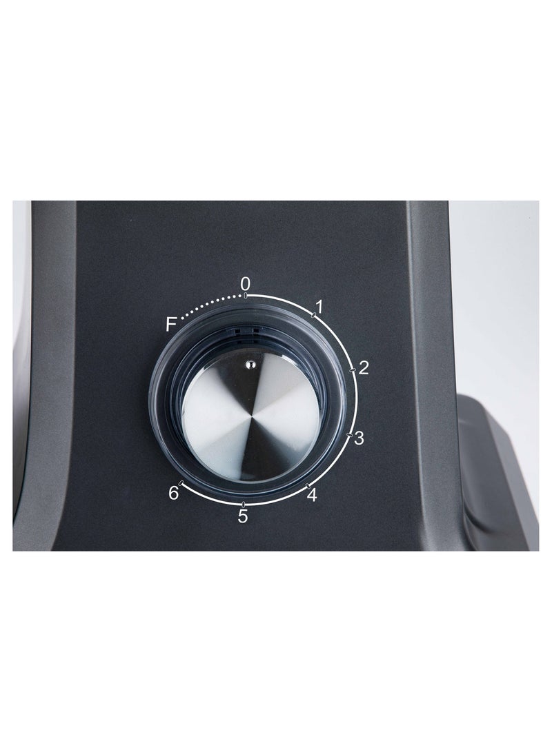 دوتس عجانة كهربائية سعة 12لتر 1100 واط 6 سرعات + خاصية التخمير النبضي خفاقة خطاف الخفق آمنة للغسل في غسالة الأطباق ناقل الحركة الكوكبي المعدني بالكامل مع خاصيه الاقفال - Image 5