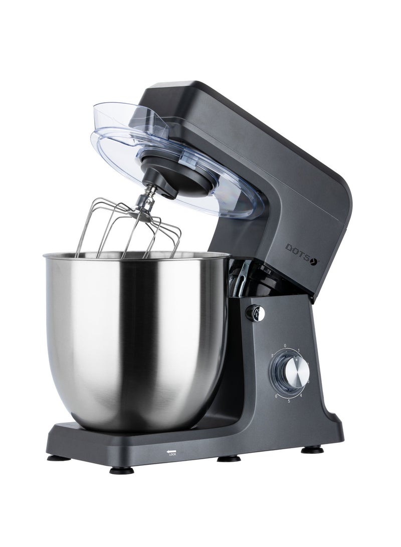 دوتس عجانة كهربائية سعة 12لتر 1100 واط 6 سرعات + خاصية التخمير النبضي خفاقة خطاف الخفق آمنة للغسل في غسالة الأطباق ناقل الحركة الكوكبي المعدني بالكامل مع خاصيه الاقفال - Image 2