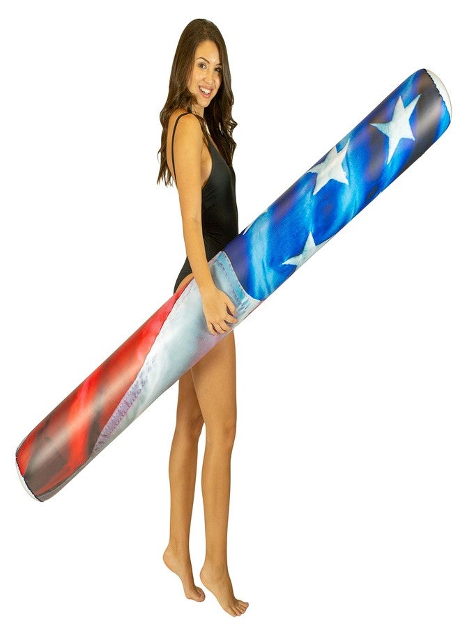 Poolcandy Stars and Stripes Pool Rafts (Stars & Stripes American Flag Inflatable Swim Noodles) - Image 1