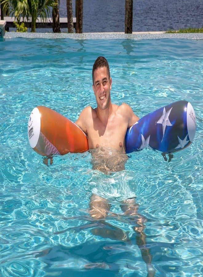 Poolcandy Stars and Stripes Pool Rafts (Stars & Stripes American Flag Inflatable Swim Noodles) - Image 4