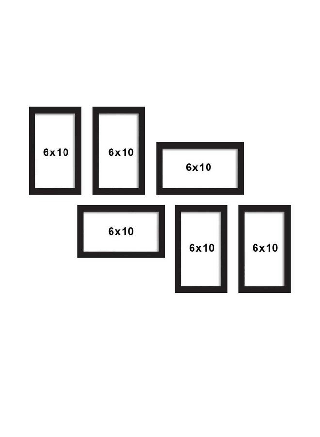 Art Street Prague Set of 6 Black Wall Photo Frame, Picture Frame for Home Decor (Size - 6x10 Inchs) - Image 2