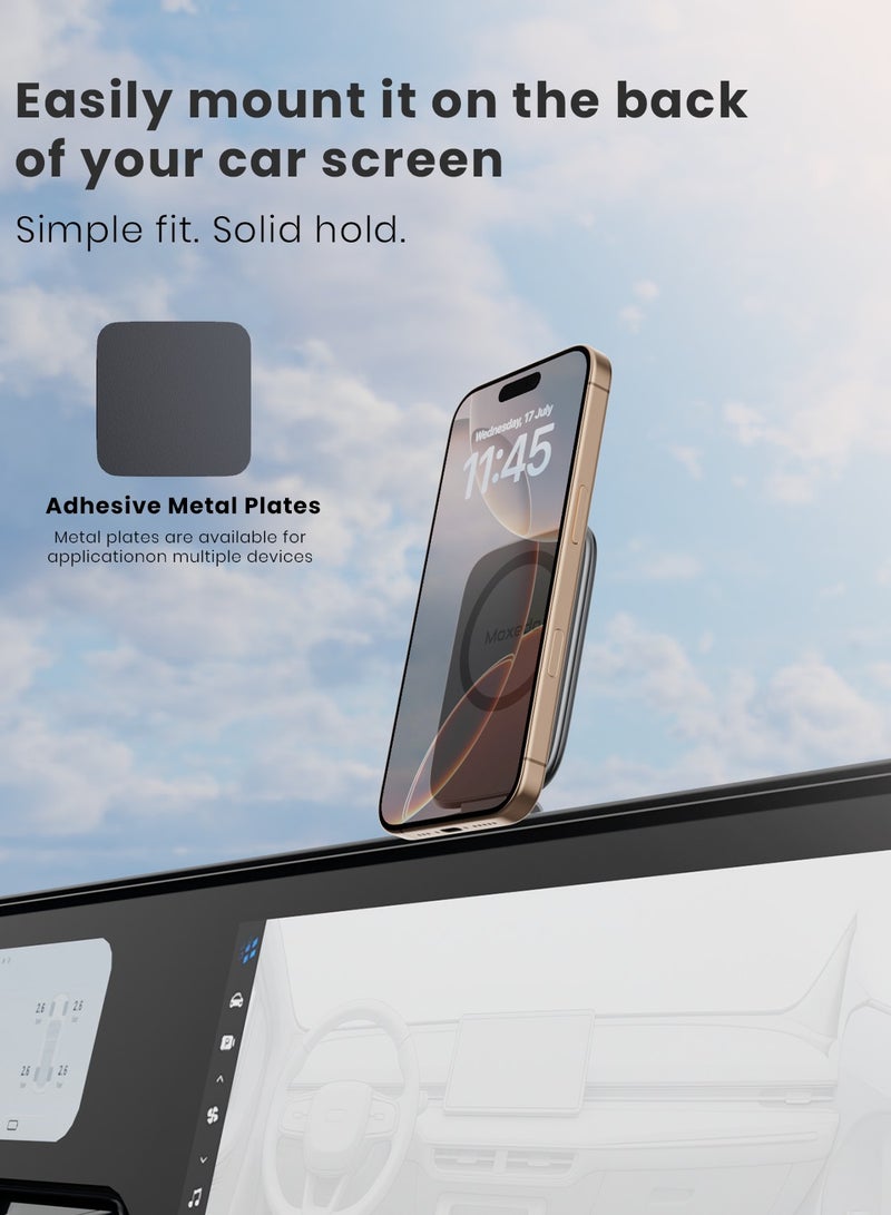 Moxedo Magnetic Phone Holder Stand Foldable for Dashboard, Desktop and Car Screen Compatible for iPhone 16 15 14 13 12 Pro Max/Pro/Mini - Image 4