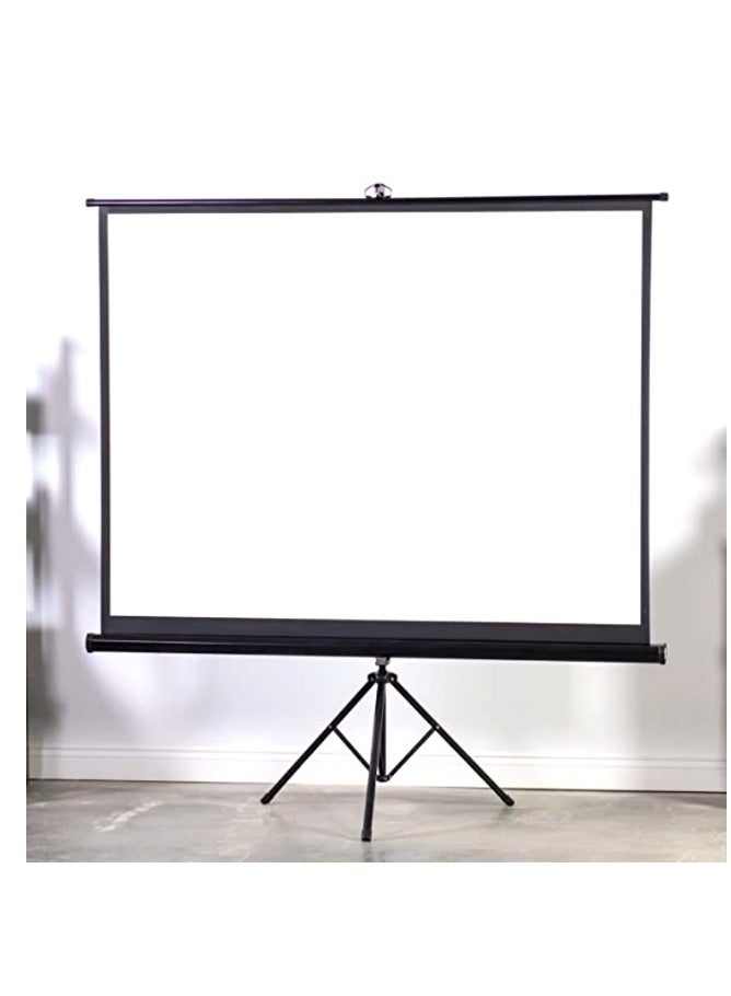 iView 180×180 cm Portable Tripod Projector Screen – 96" Diagonal, MaxWhite 1.1 Gain, 160° Viewing Angle, Adjustable Height, Keystone Eliminator, Black Masking Borders - Image 2