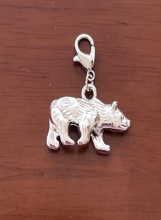 AMOBESTER Bear Clip-on Charm - Polar Bear American 3D Two-Sided Charm with 'A Hug For You' Greeting Card for Animal Lovers - Mother's Day - Image 2